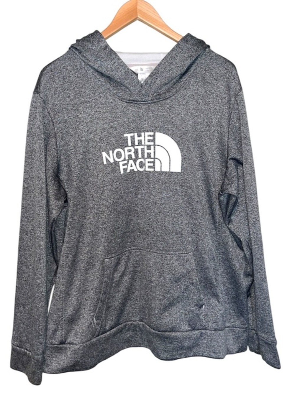 The North Face Gray Heather Logo Pullover Hoodie XXL